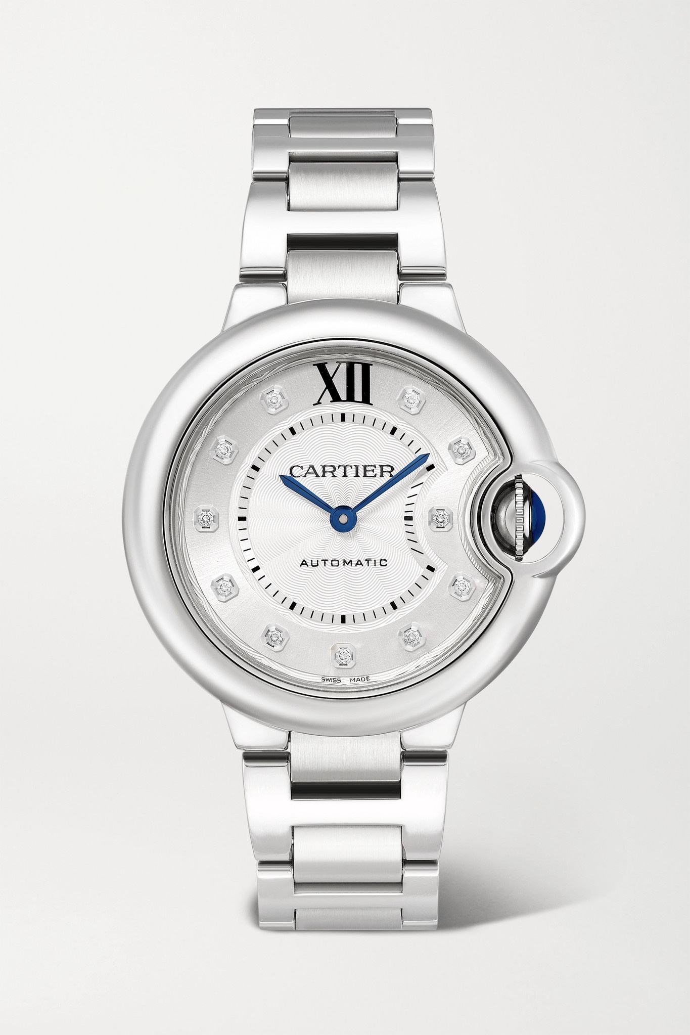 Ballon Bleu de Cartier Automatic 33mm stainless steel and diamond watch - 1
