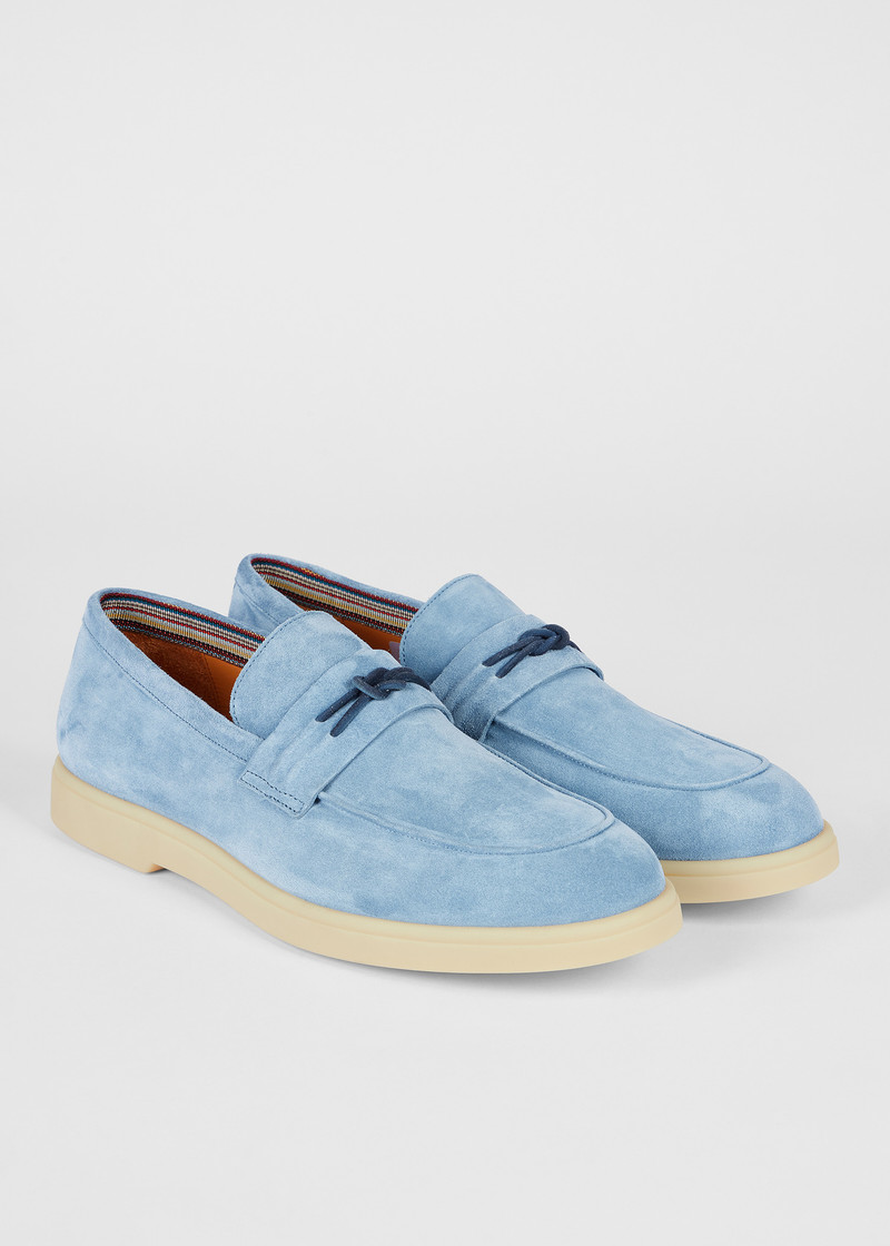 Light Blue Suede 'Moltacini' Loafers 3