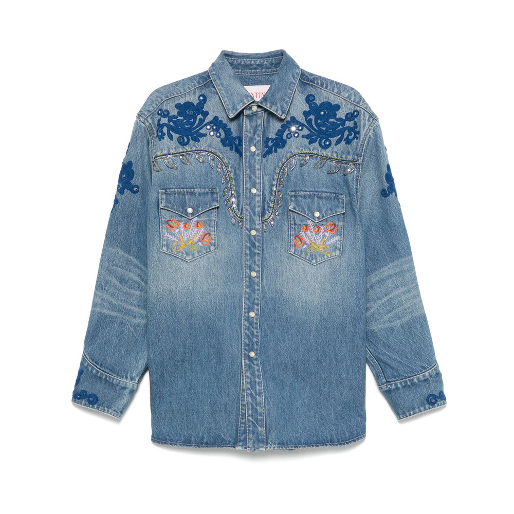 Valentino Blue Shirts Men - 1