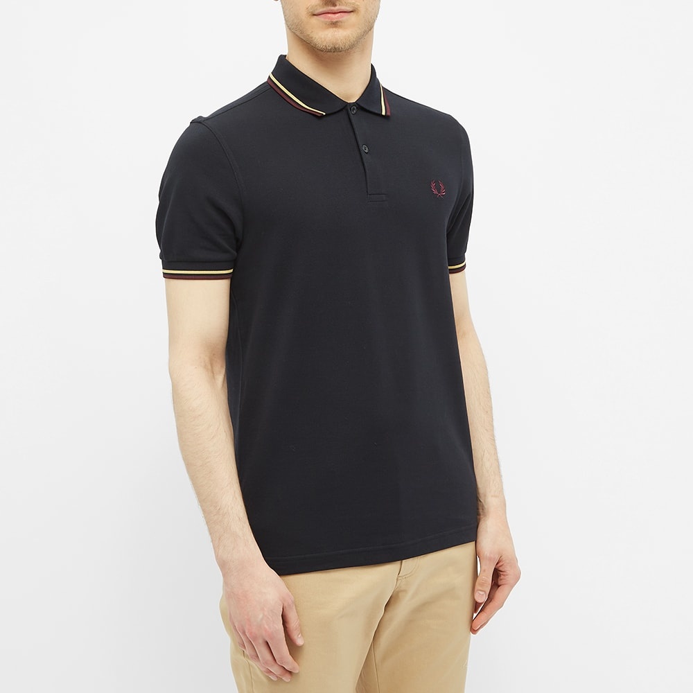 Fred Perry Authentic Slim Fit Twin Tipped Polo - 4