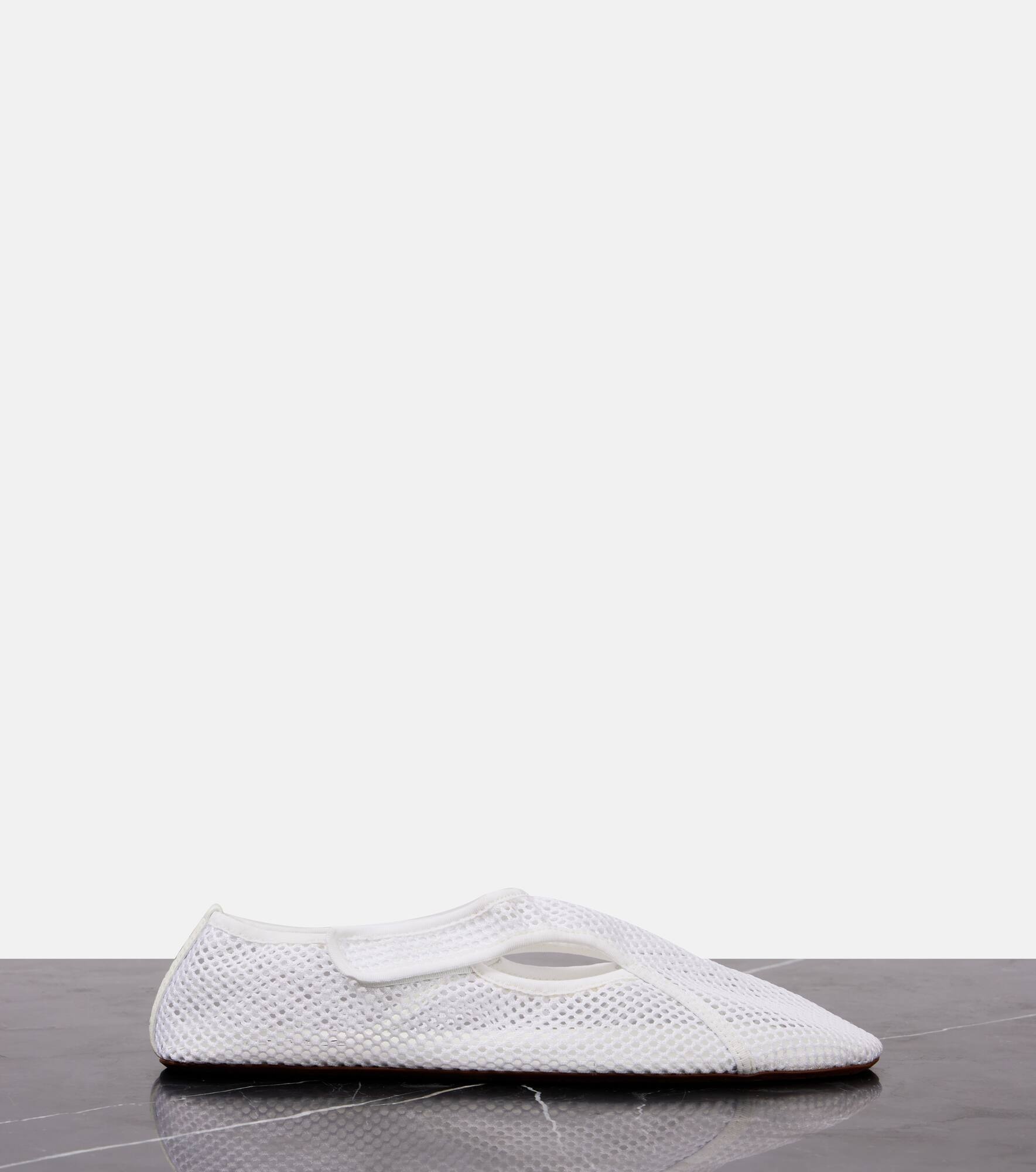 Flex leather-trimmed mesh ballet flats - 4