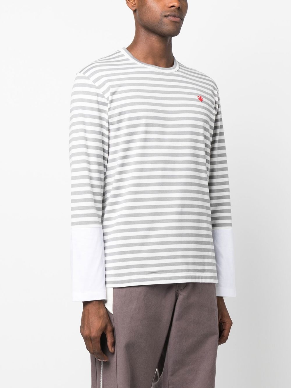 striped long-sleeved T-shirt - 3