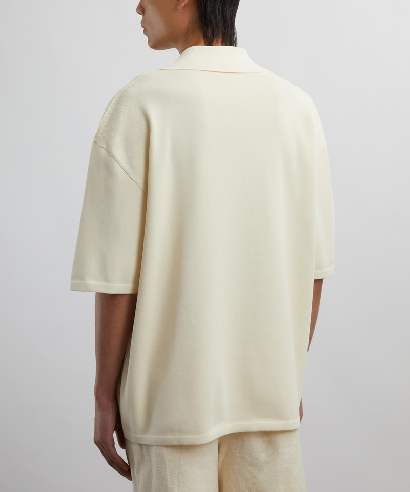 Beige Short-Sleeve Polo 4