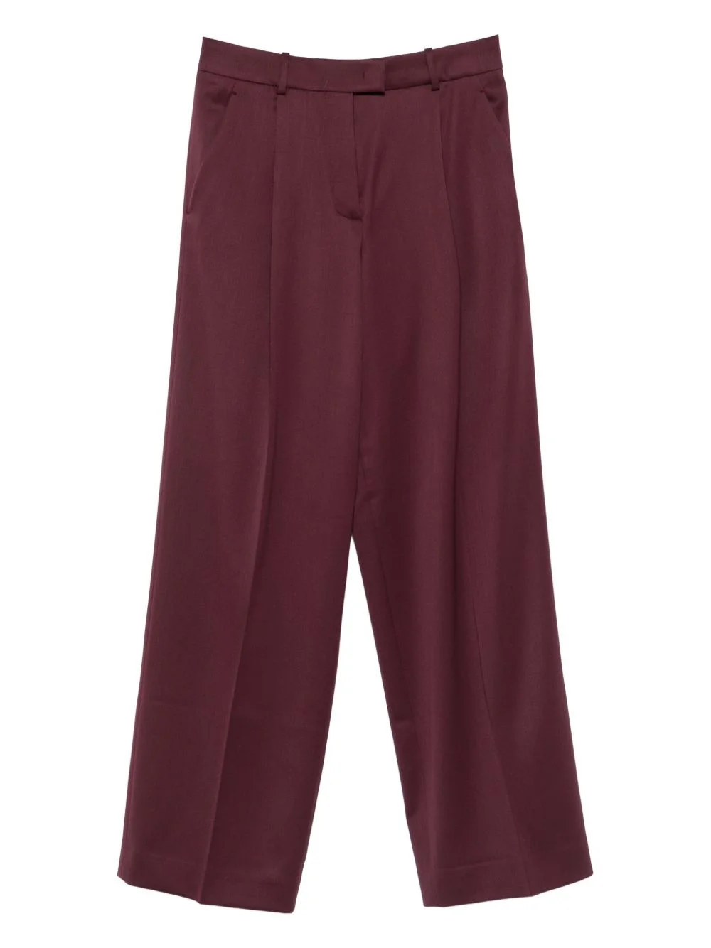 pleated wool-blend trousers - 1