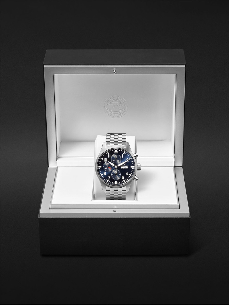 Pilot's Le Petit Prince Edition Chronograph 43mm Stainless Steel Watch, Ref. No. IW377717 Navy 8