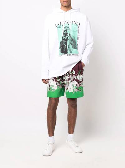 Valentino floral-print drawstring shorts outlook