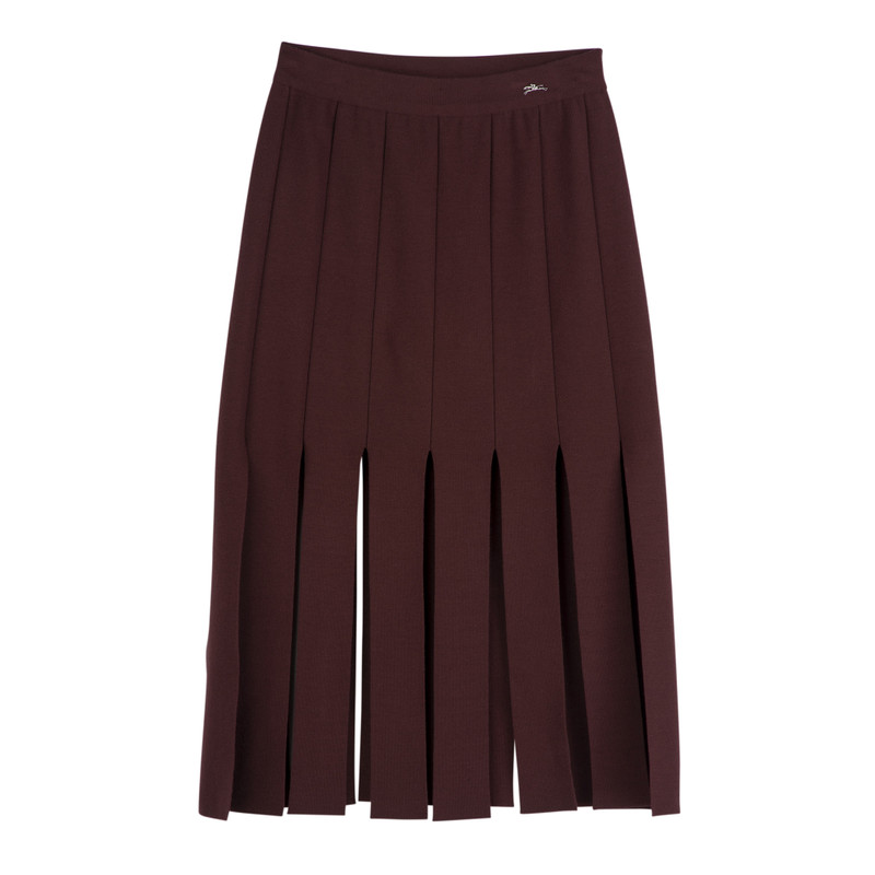 Midi skirt Burgundy - Knit 1