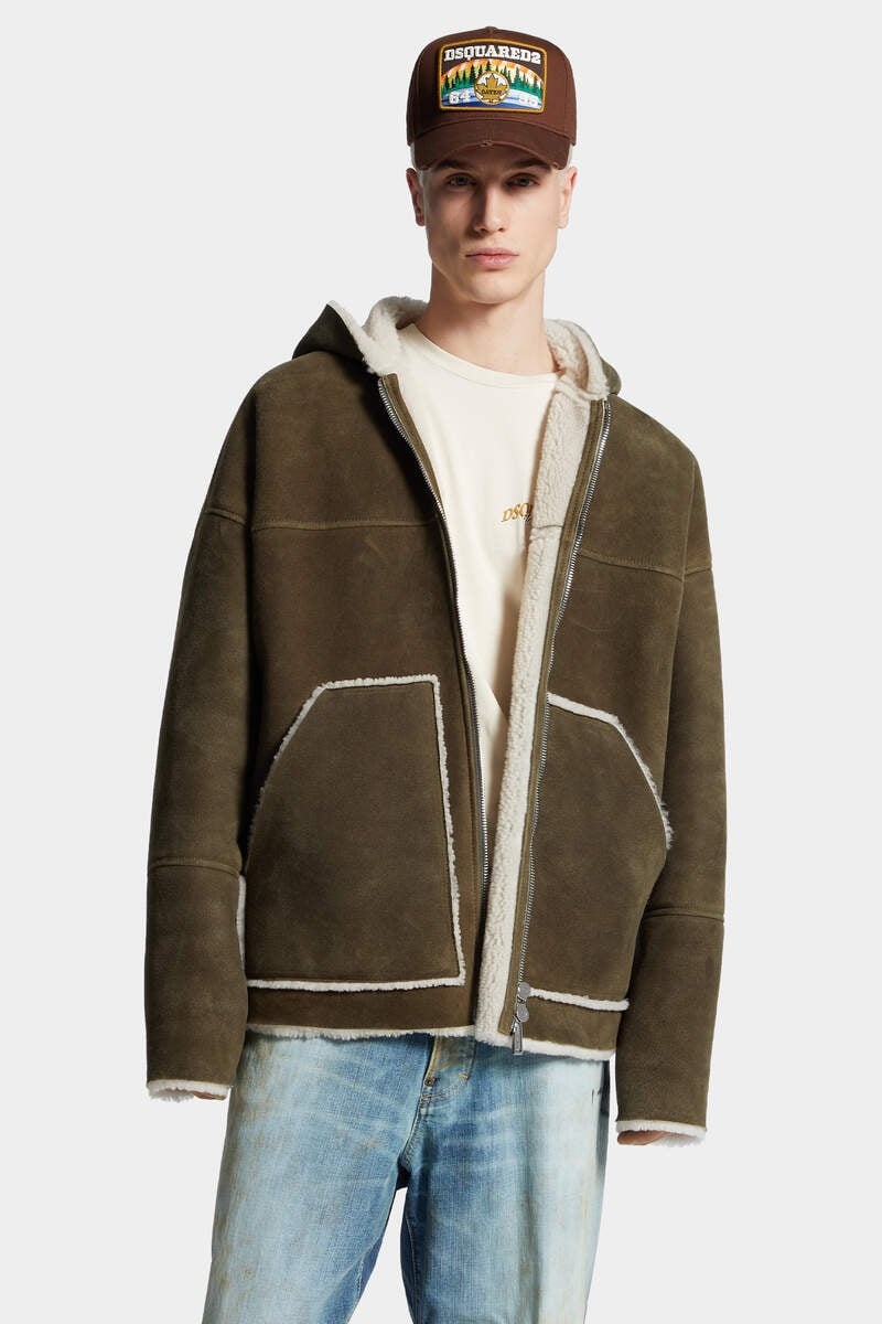 SHEARLING HOODED SWEATSHIRT - 3