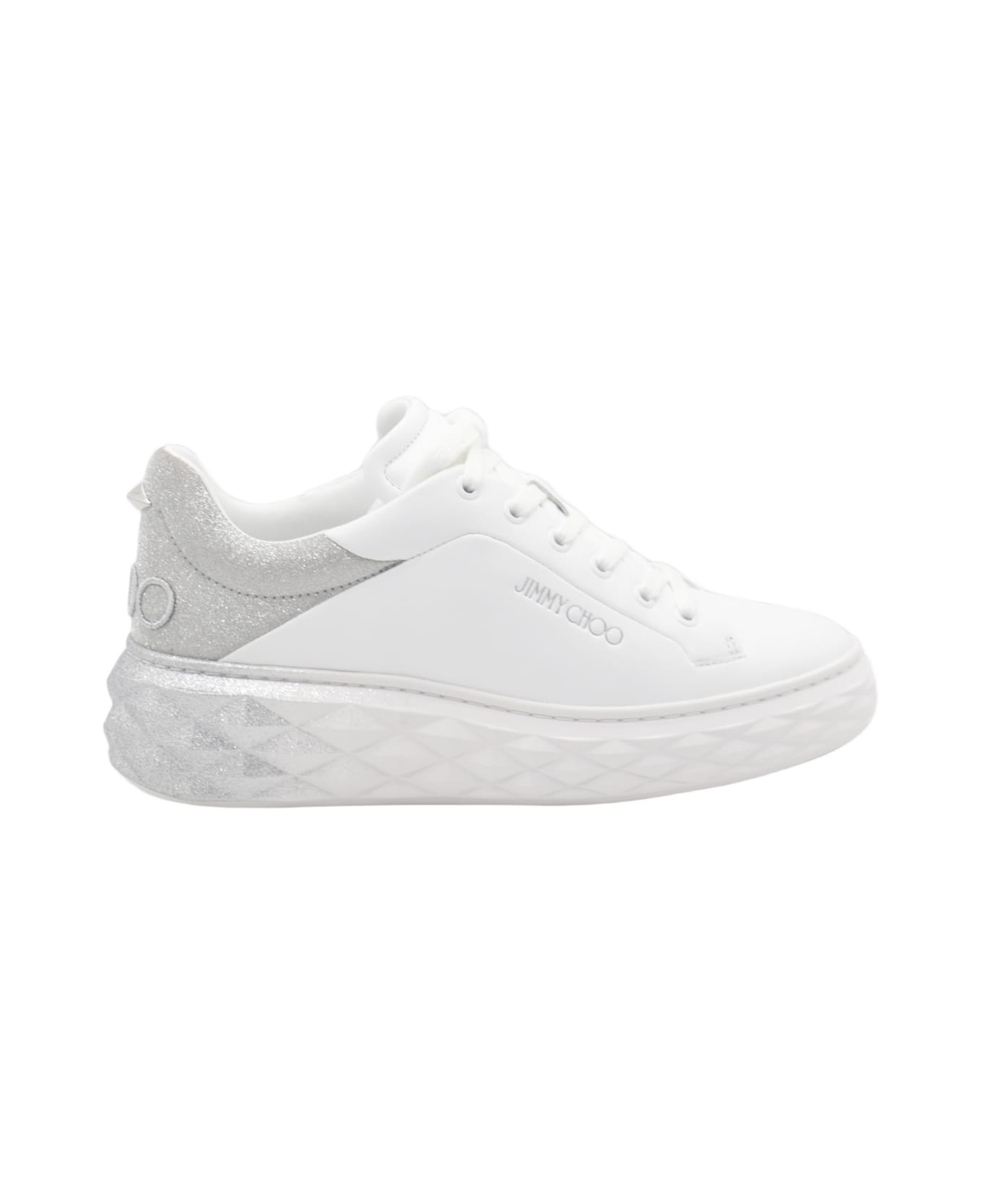White And Silver Sneakers - 1