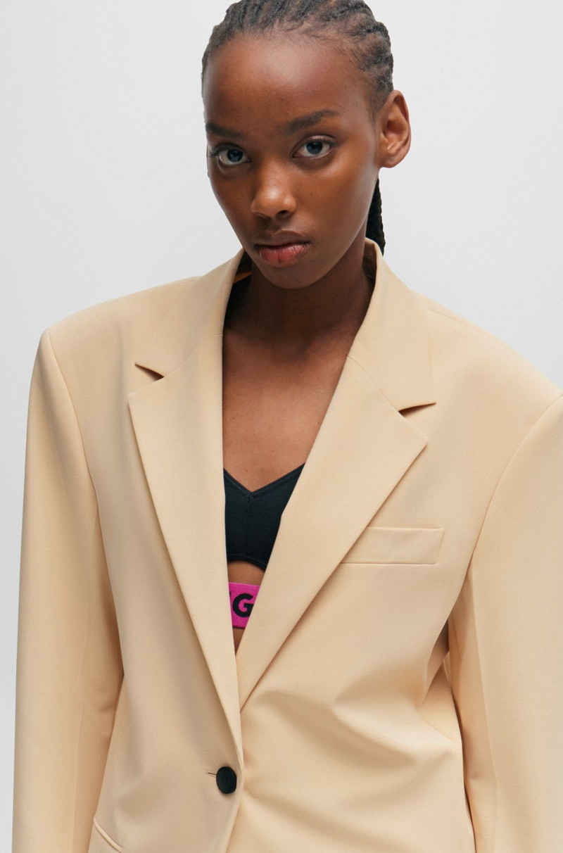 OVERSIZE-FIT JACKET IN STRETCH FABRIC WITH SINGLE BUTTON 5