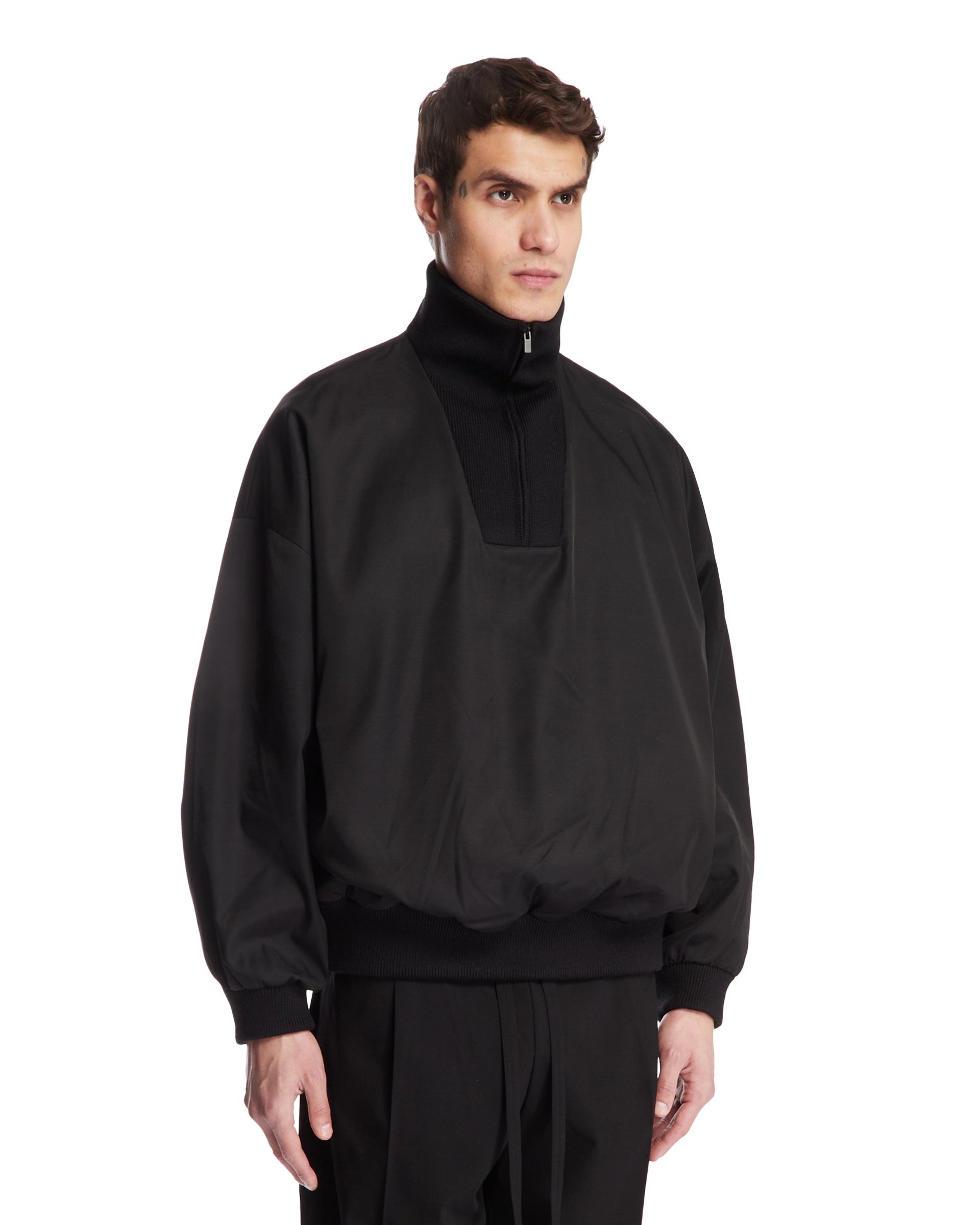 Black High Collar Sweater - 4