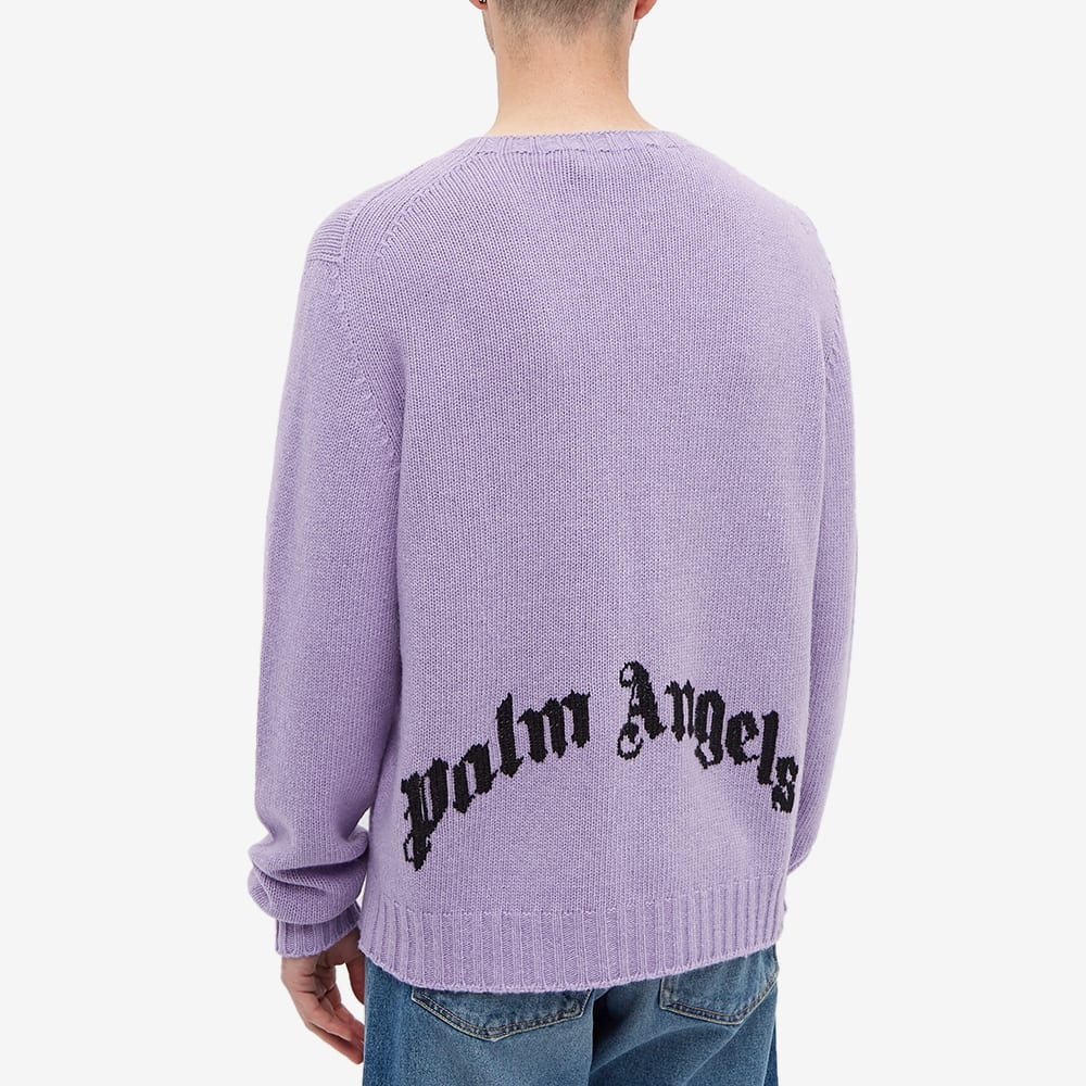 Palm Angels Curved Logo Crew Knit - 5