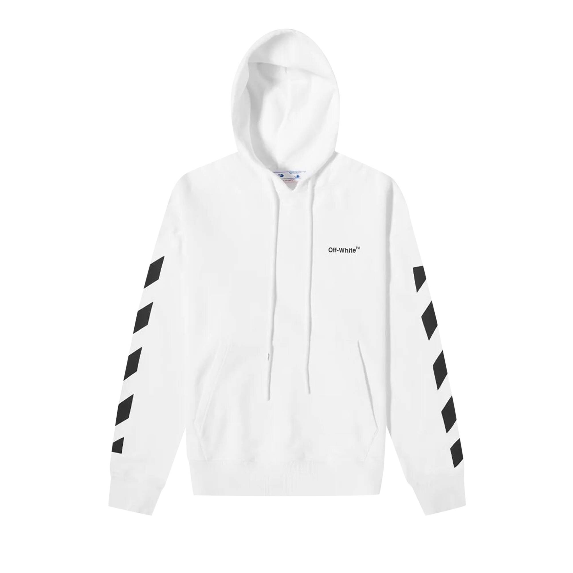 Off-White Drag Helvetica Over Hoodie 'White/Black' - 1