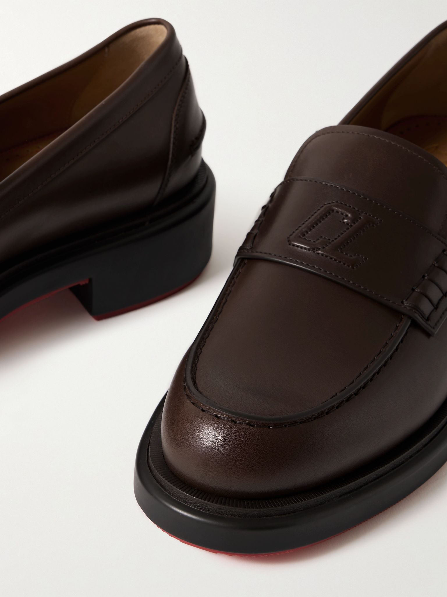 Urbino Moc Leather Penny Loafers Brown - 6