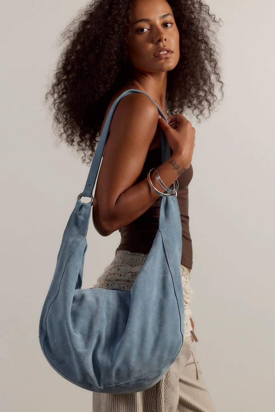 Roma Suede Tote Bag - 1
