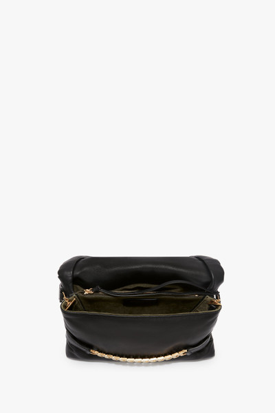 Victoria Beckham Puffy Chain Pouch With Strap In Black Leather outlook