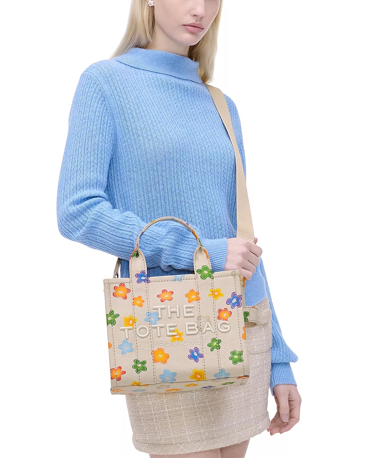 Small Floral Printed Tote - 2