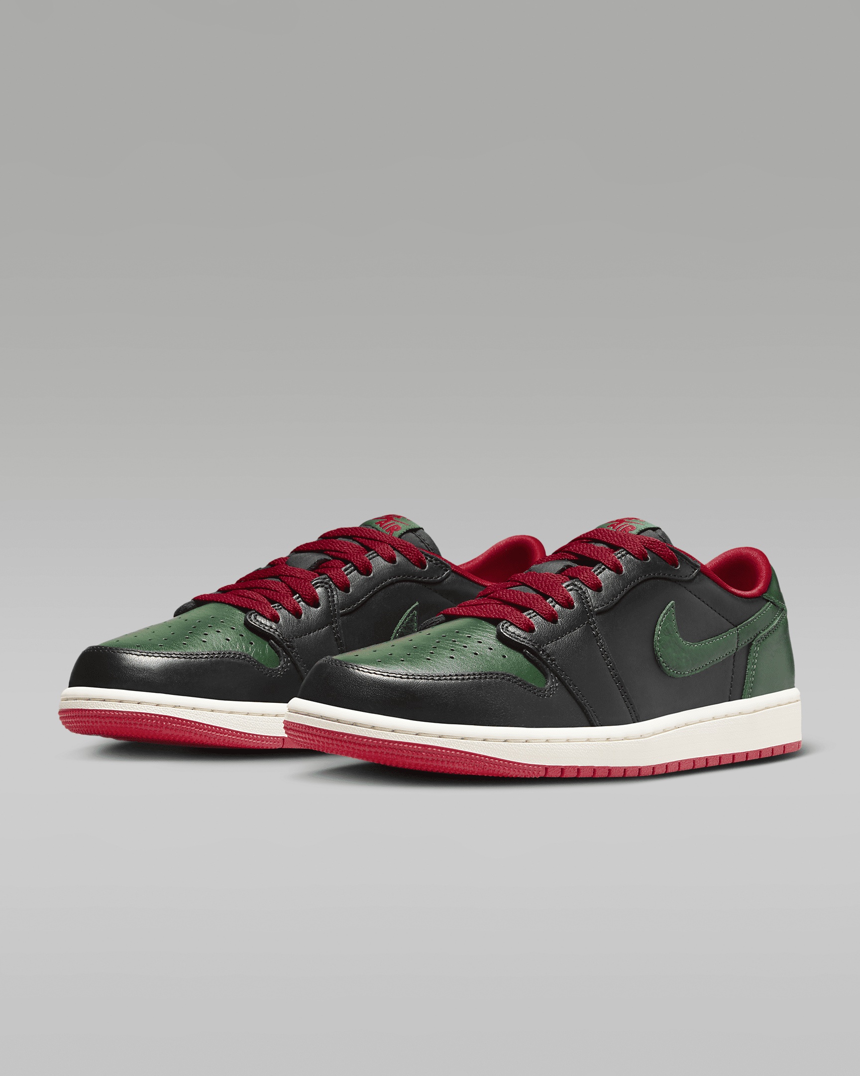 Air Jordan 1 Low OG "Black/Gorge Green" Women's Shoes - 5