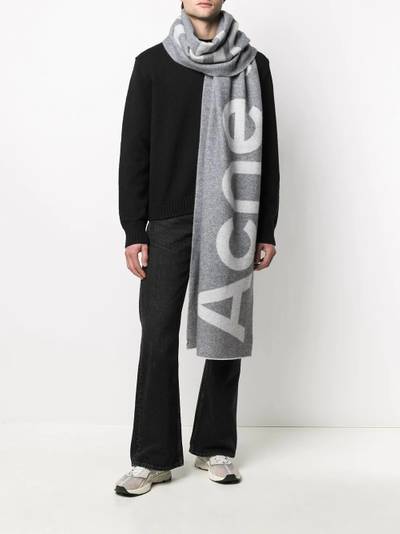 Acne Studios Toronty logo-jacquard scarf outlook