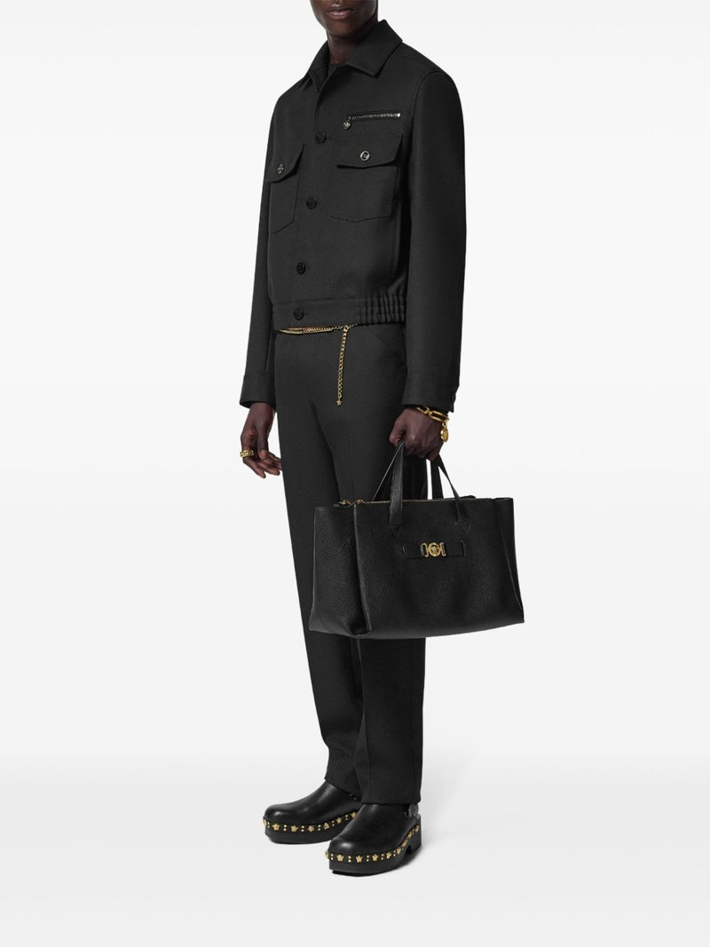 VERSACE flap-pocket wool jacket outlook