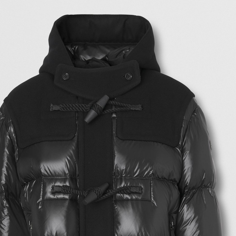 Nylon and Technical Wool Down-filled Duffle Coat 7