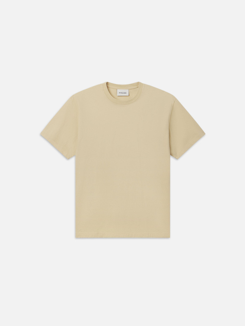 FRAME Logo Tee in Dusty Yellow 1