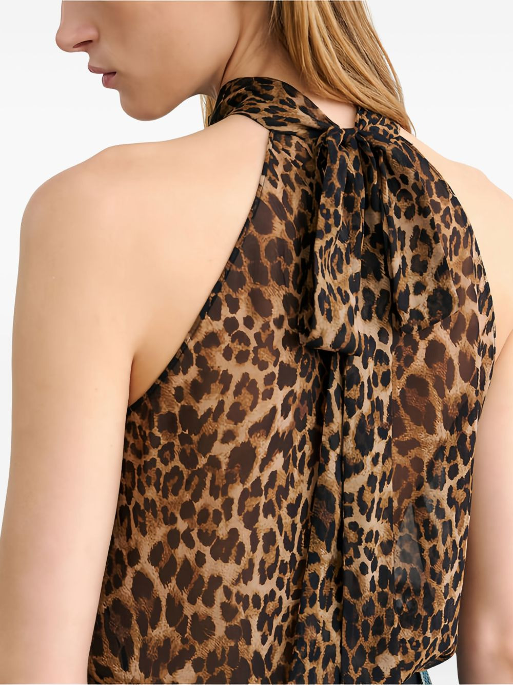 halterneck leopard-print top - 3