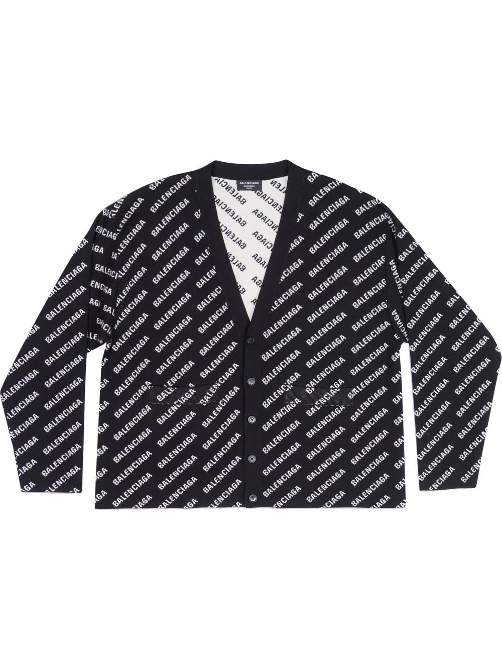 mini all-over logo print cardigan - 1