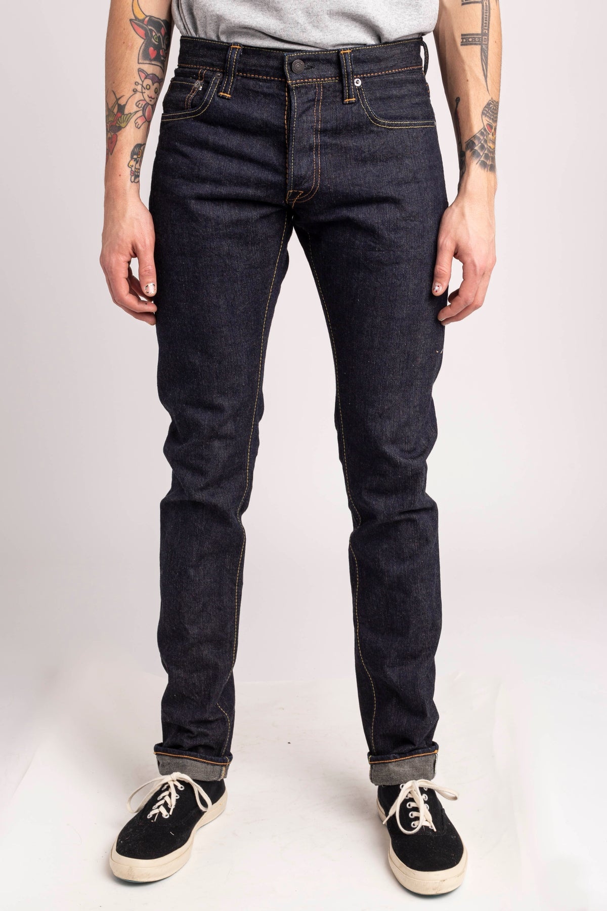 XX-011 Slim Tapered Jeans Blue In Green Exclusive Version - 1