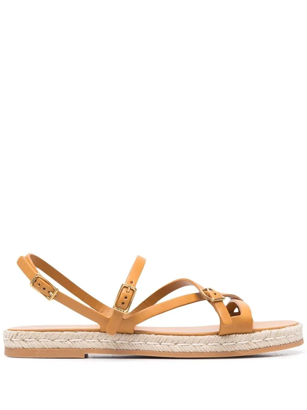 raffia sole strappy sandals - 1