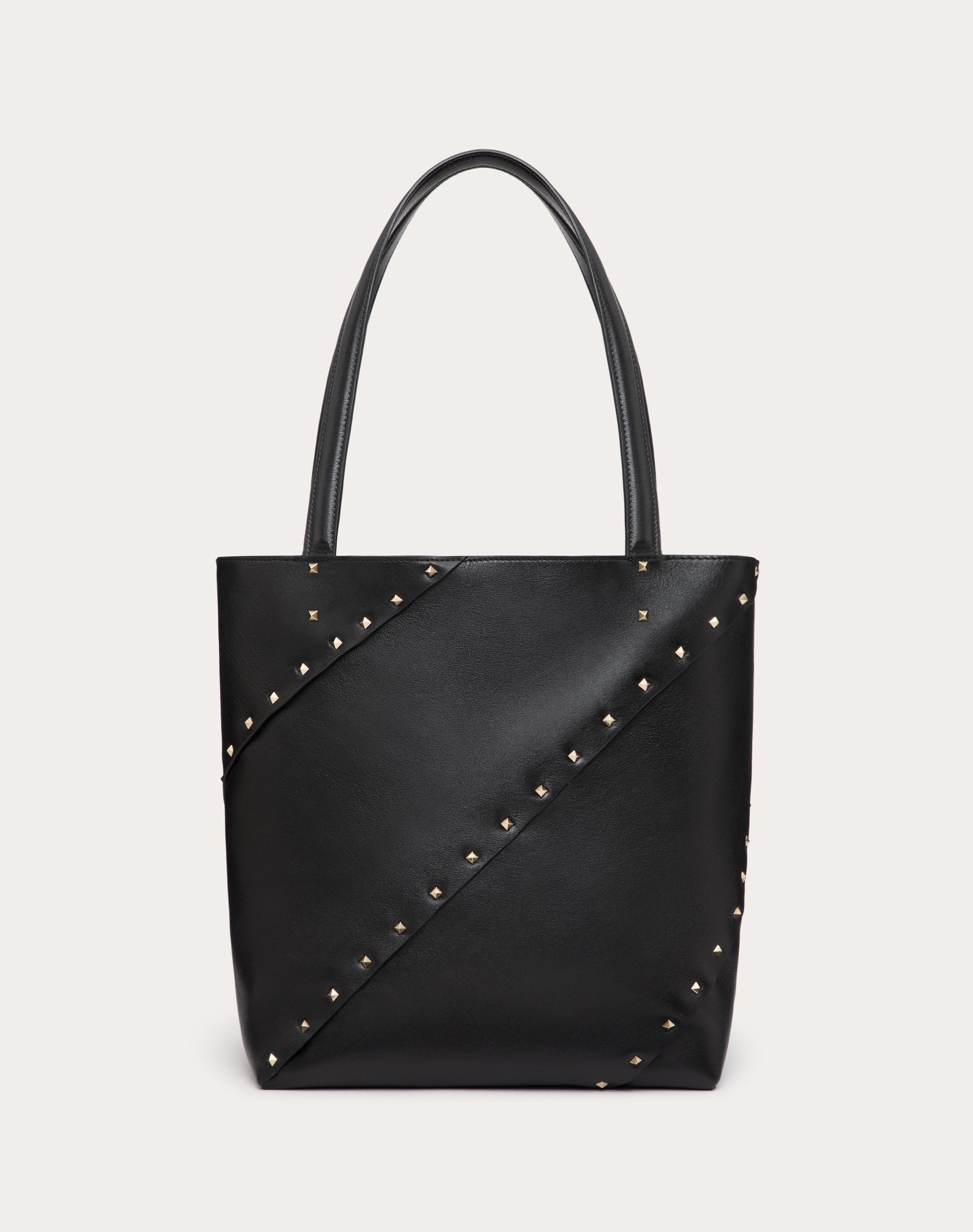 VALENTINO GARAVANI VALENTINO GARAVANI ROCKSTUD WISPY SHOPPING BAG IN CALFSKIN - 4