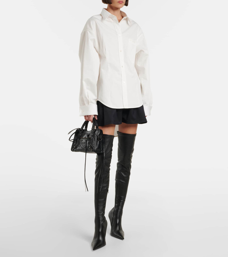 BALENCIAGA Asymmetric cotton and silk poplin shirt outlook