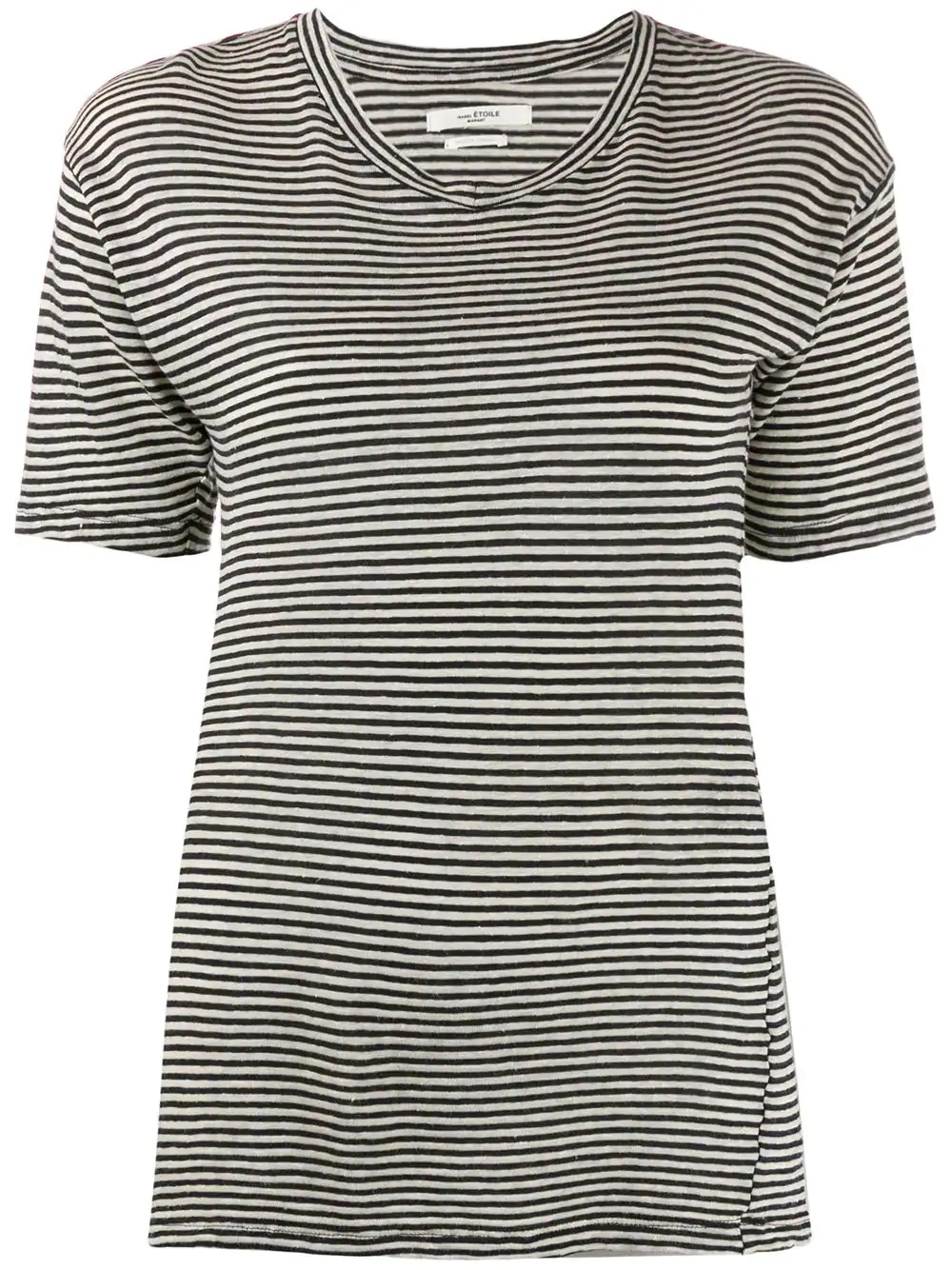 striped longline T-shirt - 1