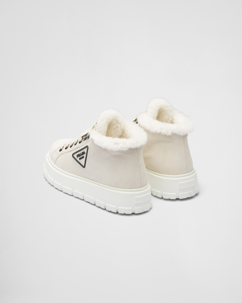 Suede lace-up booties 5