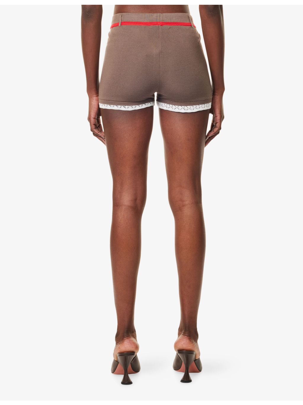 Marthe Lace-Embroidery Knitted Shorts - 4