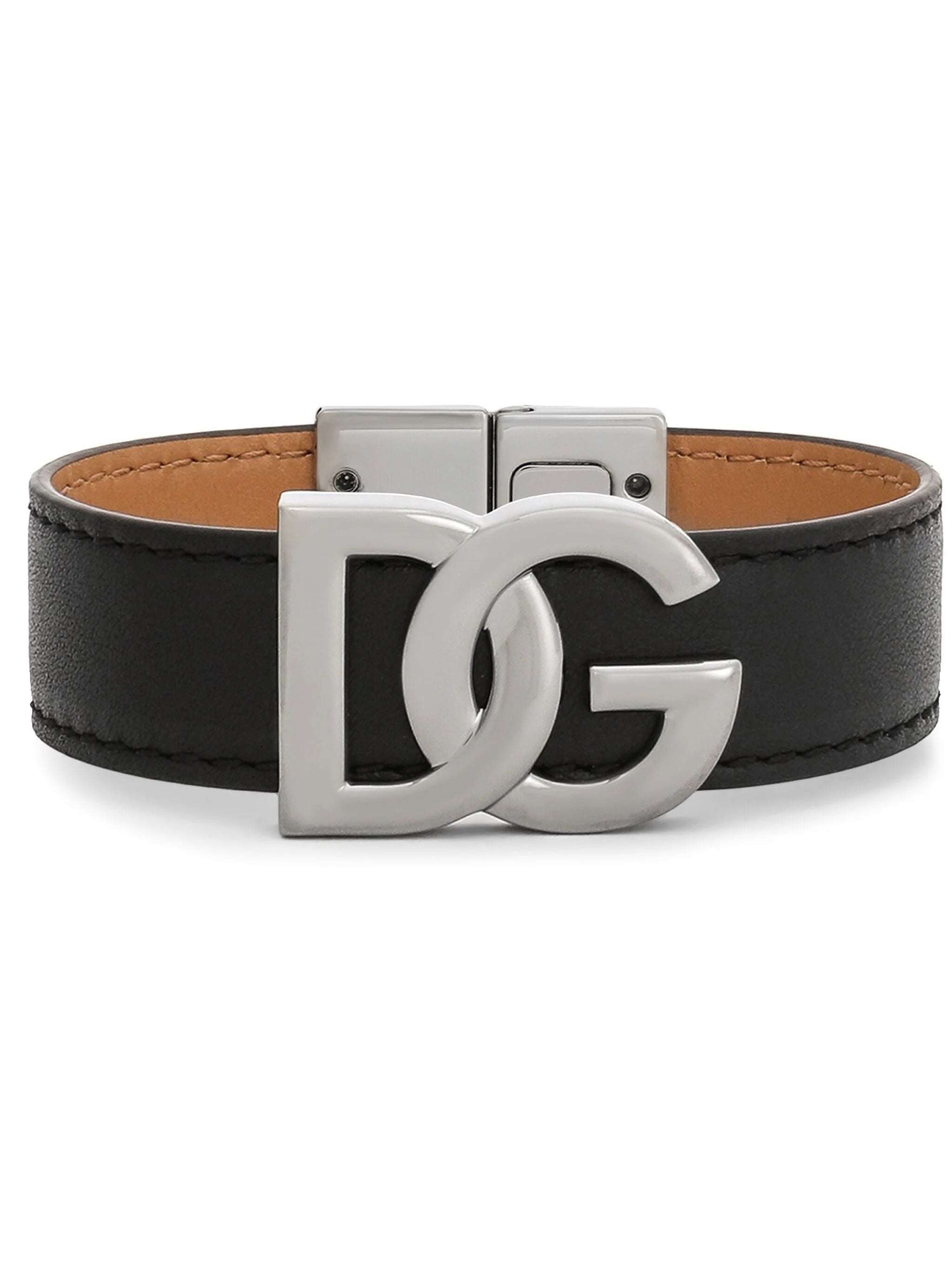 LOGO-PLAQUE LEATHER BRACELET - 3
