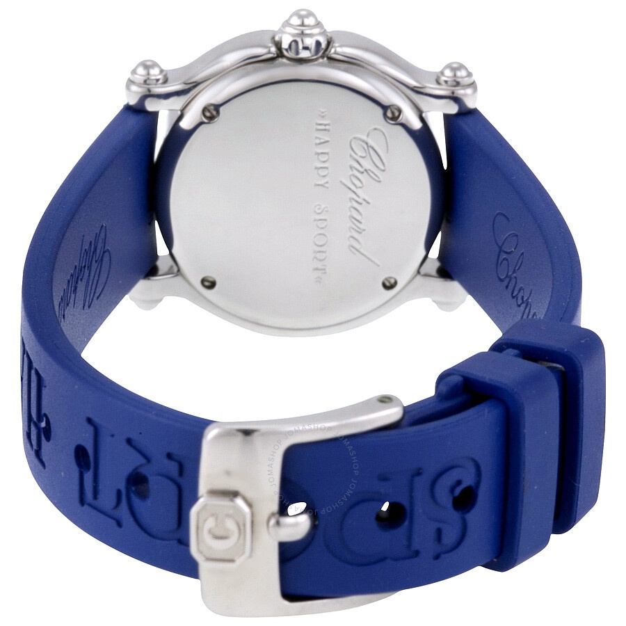 Chopard Happy Fish Blue Dial Blue Leather Ladies Watch 278924-2001 - 3