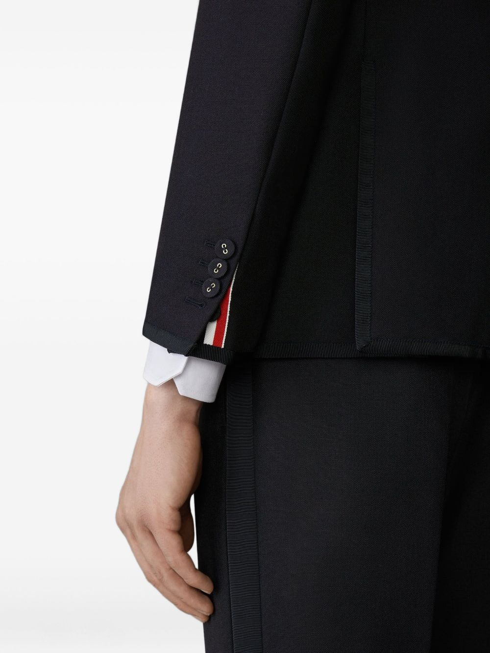 three-button wool blazer - 5