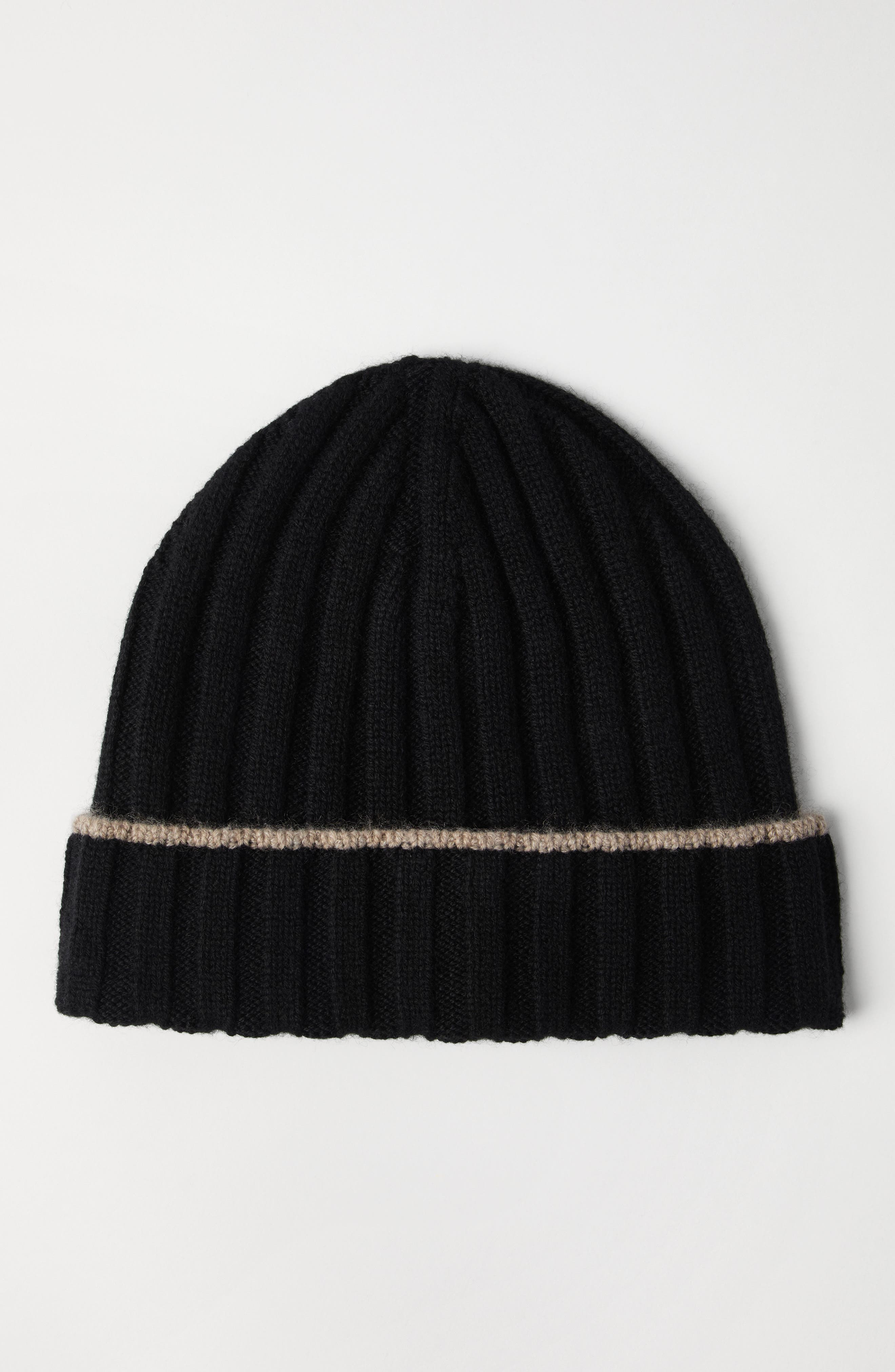 Brunello Cucinelli Cashmere rib knit beanie in Black at Nordstrom - 2