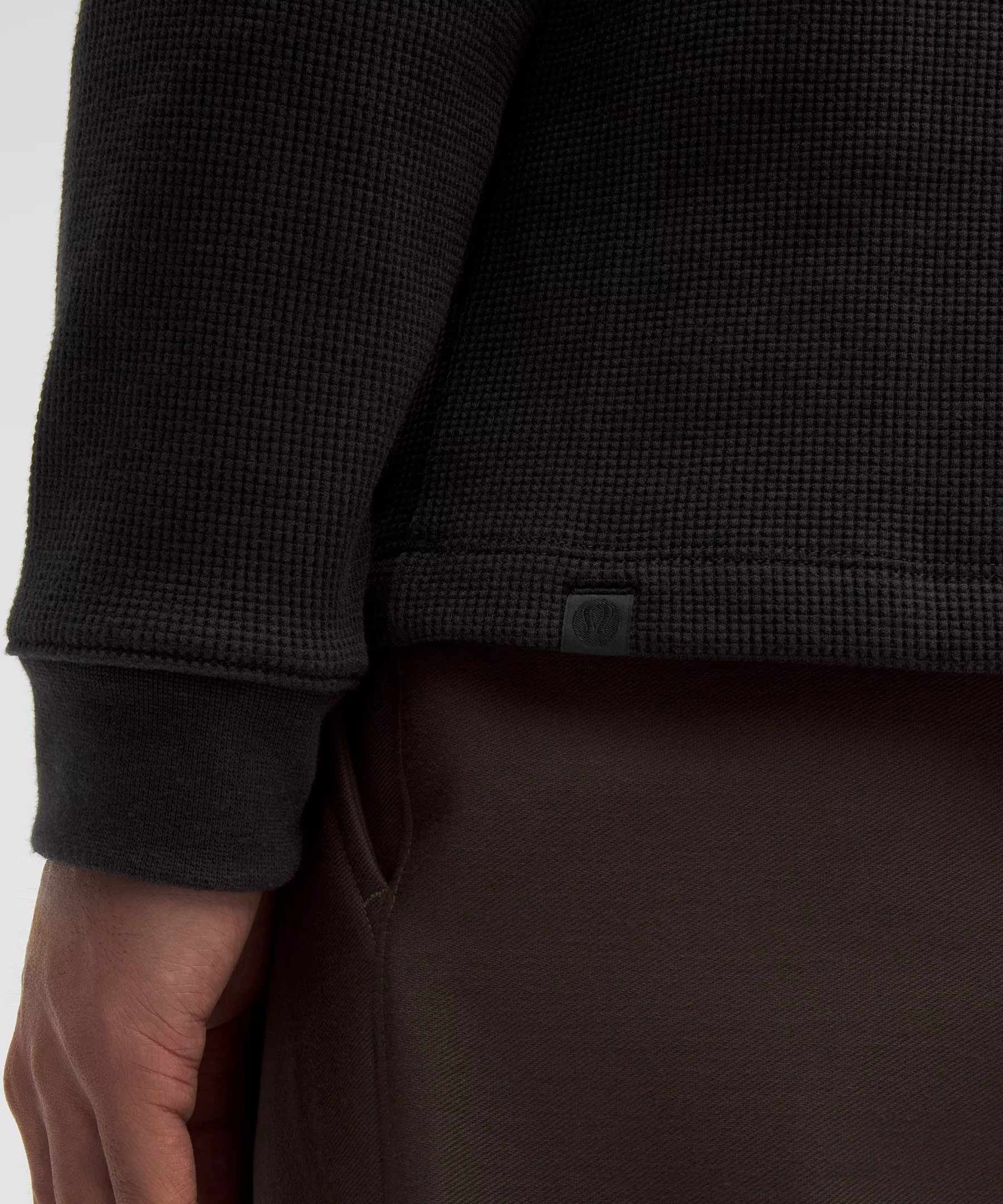 Cotton-Blend Waffle Knit Hoodie - 5