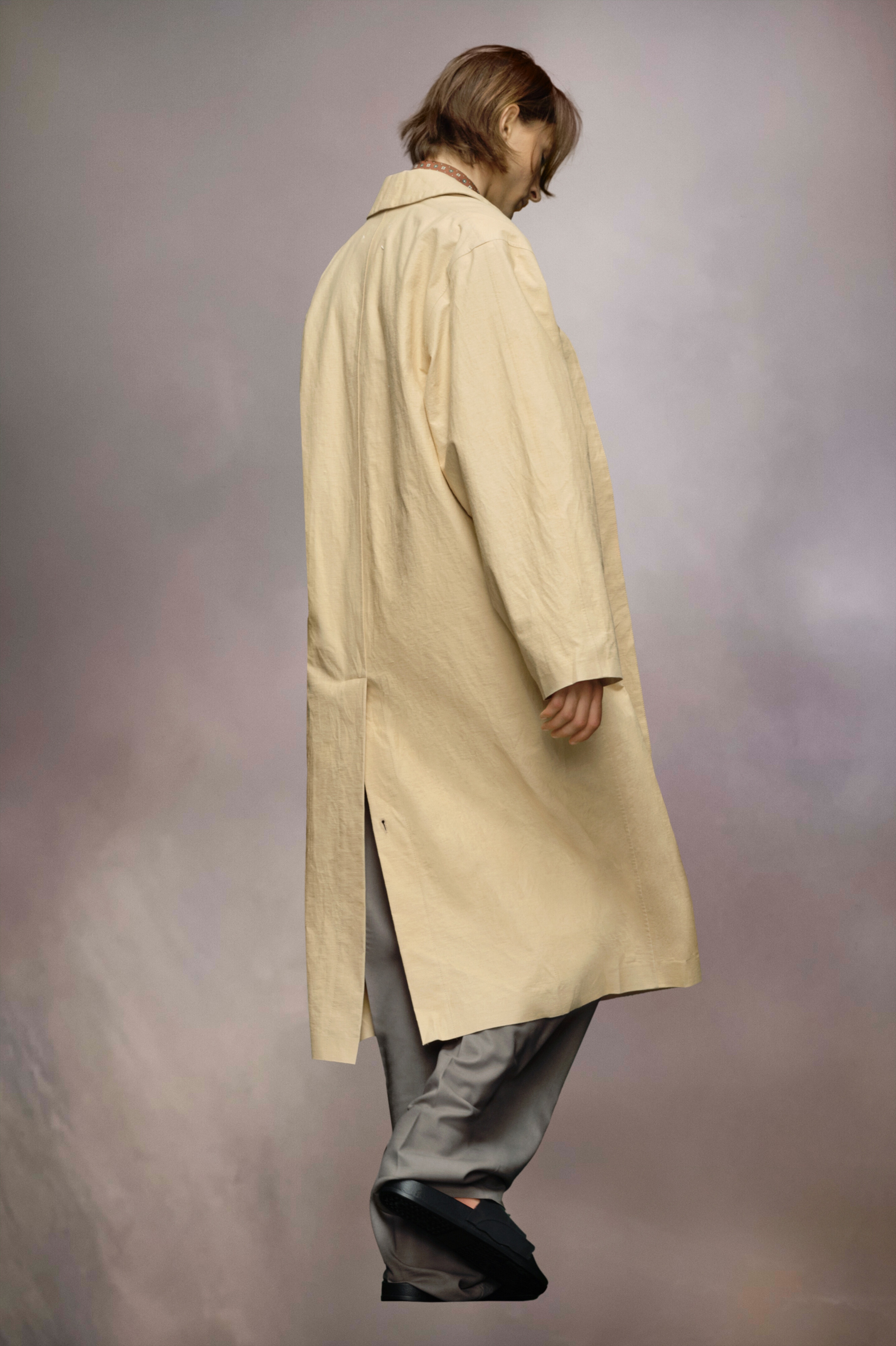 トレンチコート MAISON MARGIELA SINGLE-BREASTED TRENCH COAT Single-breasted wool coat in green - Maison Margiela | Mytheresa