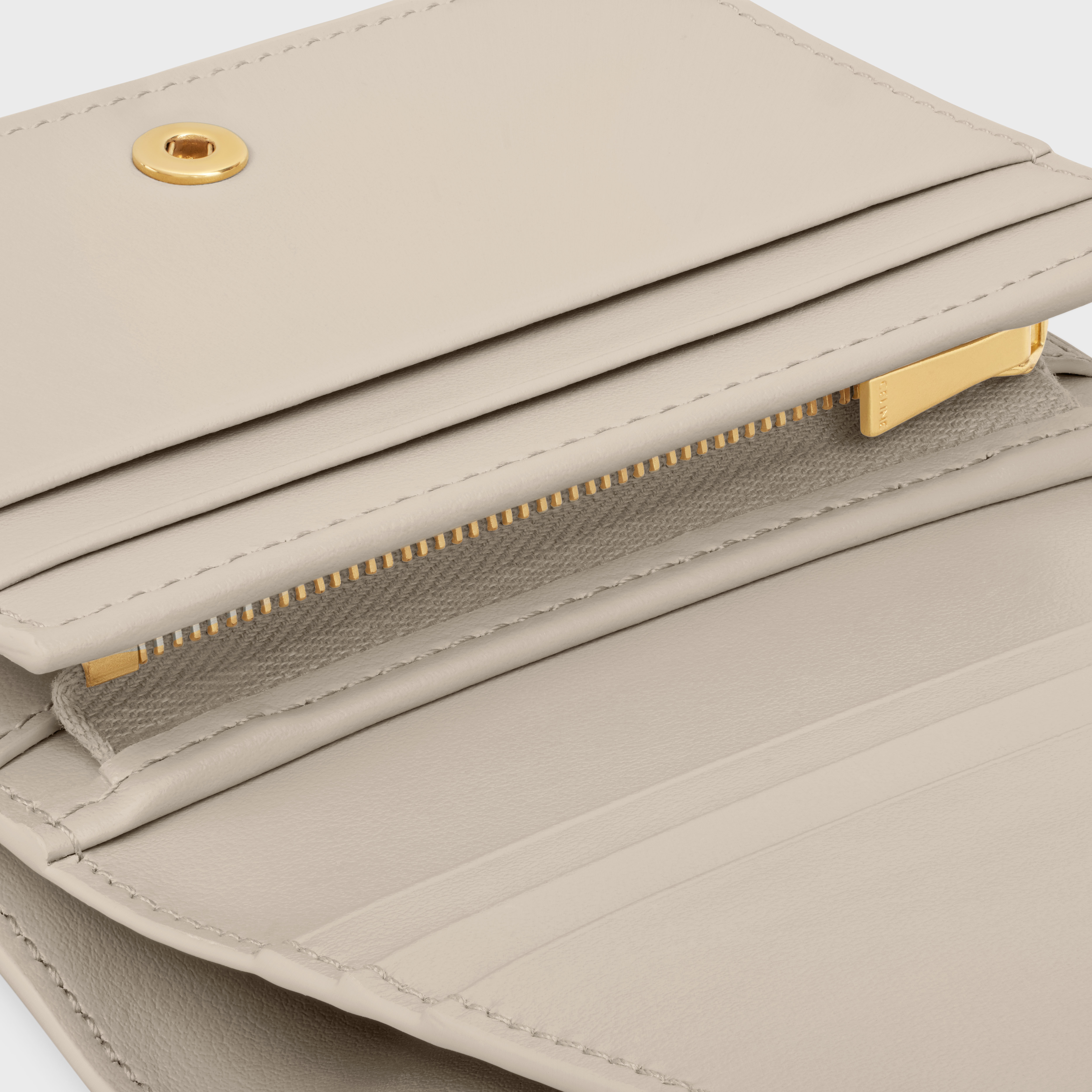 TRIOMPHE COMPACT WALLET in Shiny calfskin - 5