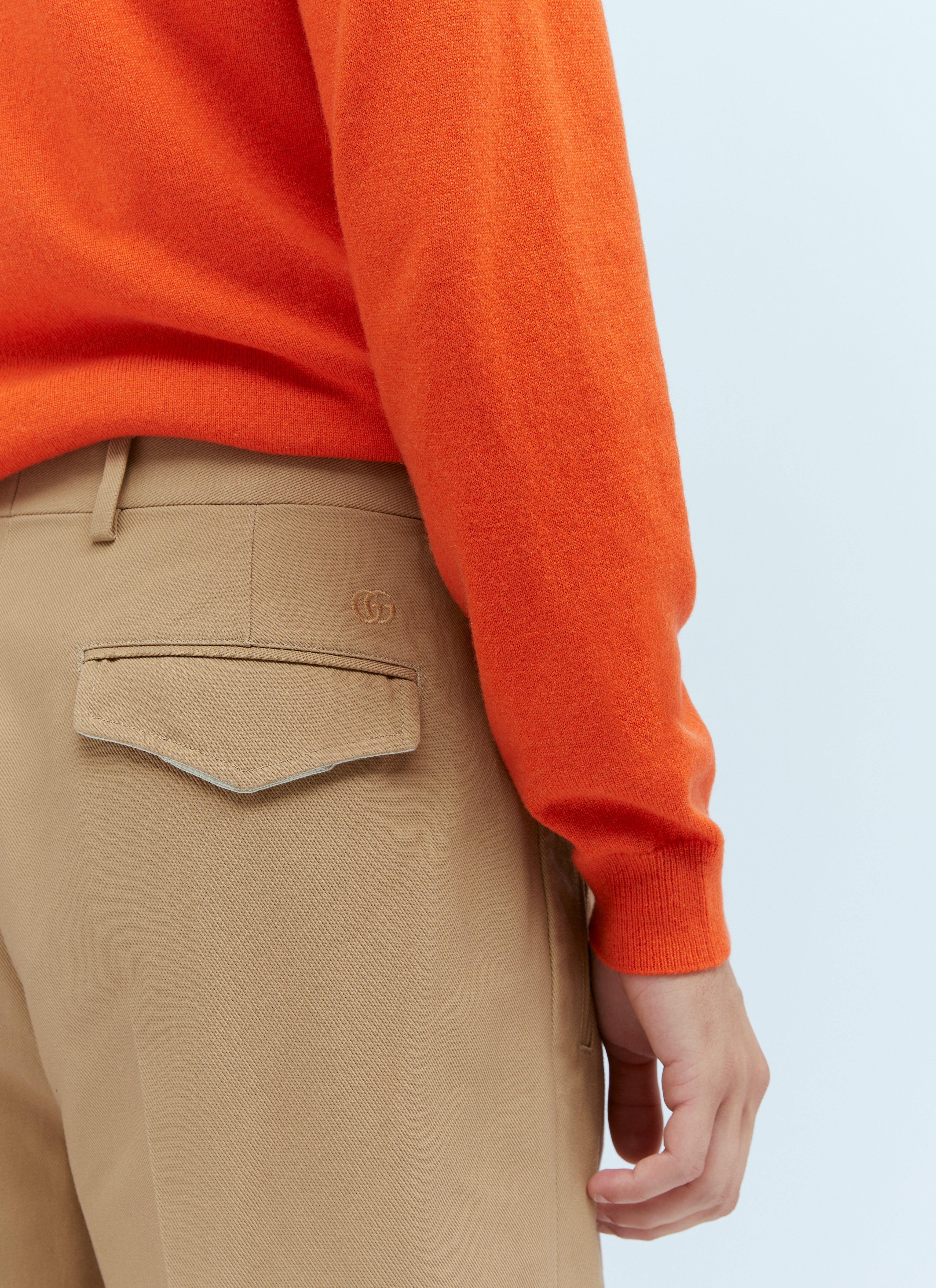 Gucci Men Cotton Gabardine Tailored Pants - 6