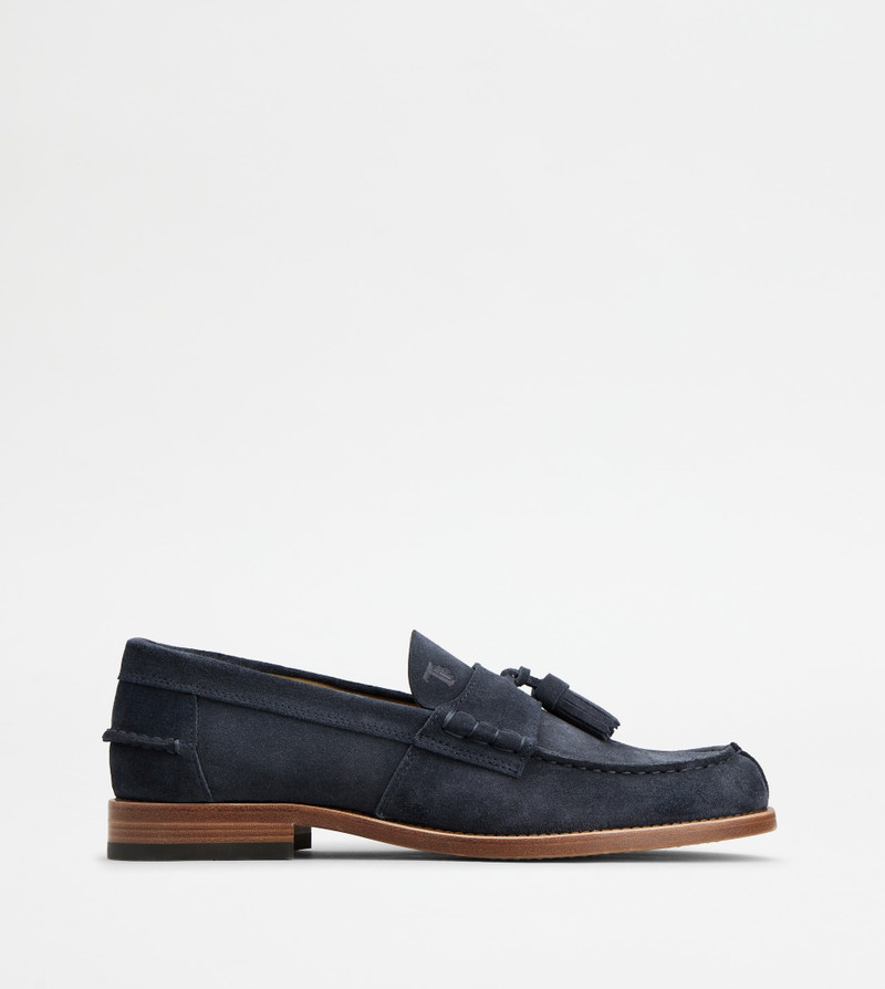 LOAFERS IN SUEDE - BLUE 1