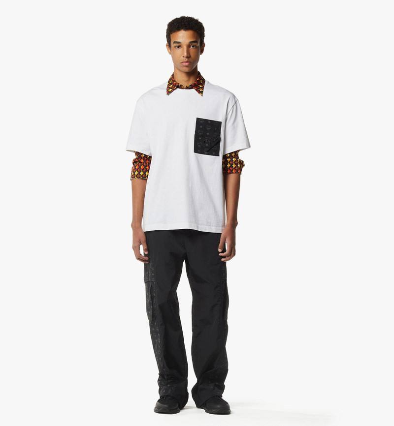 MCM Monogram Patch Pocket T-Shirt in Organic Cotton outlook