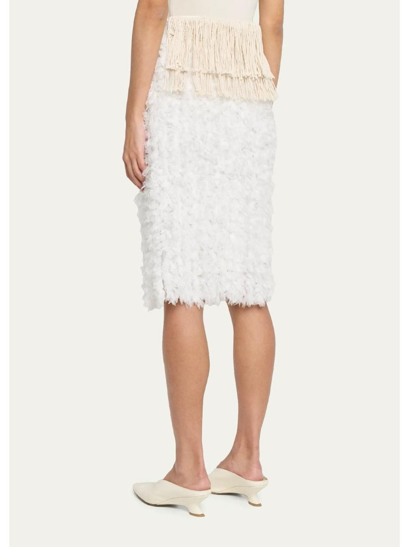 Bambola Fringed Chiffon Pencil Skirt 3