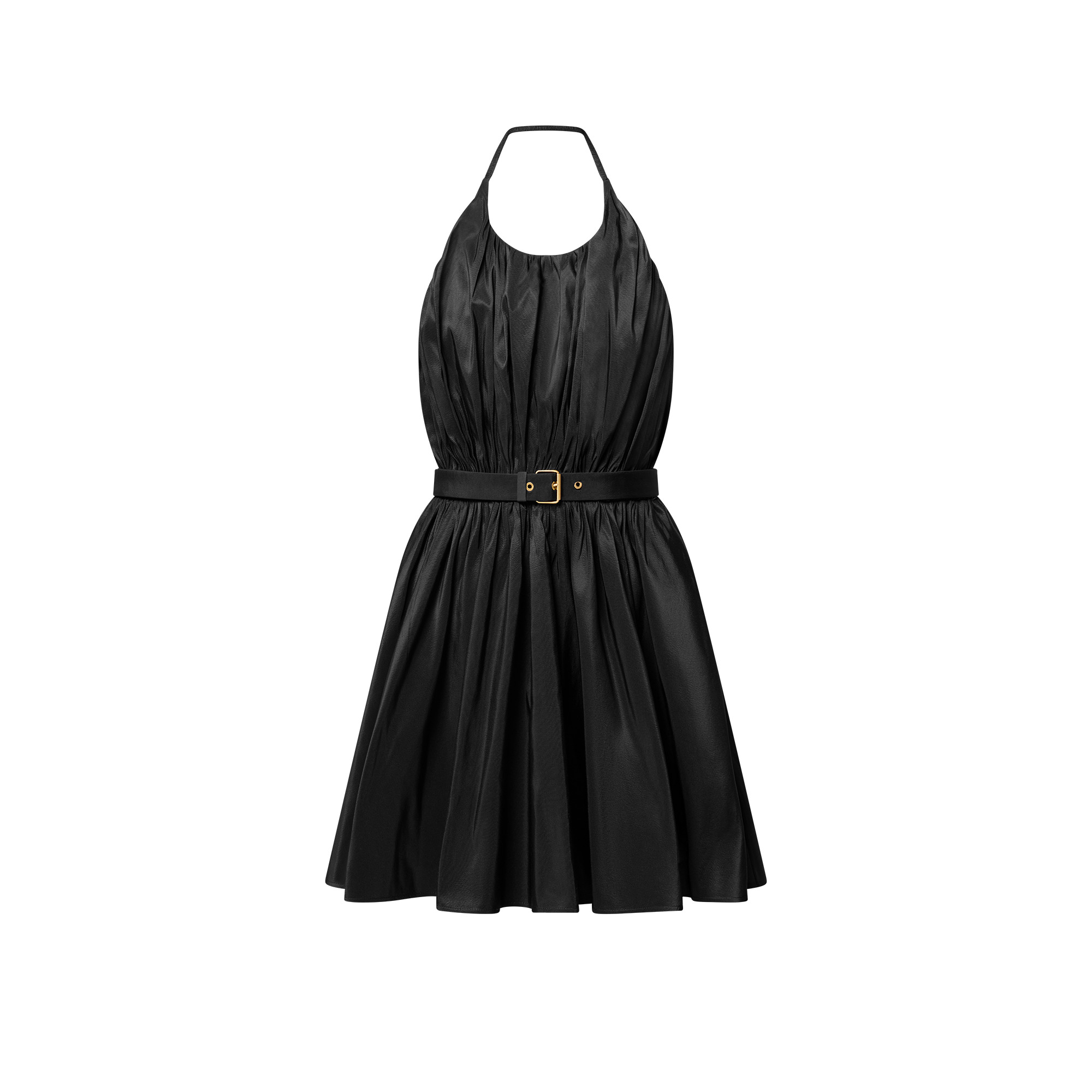 Plissé Halter Dress - 1