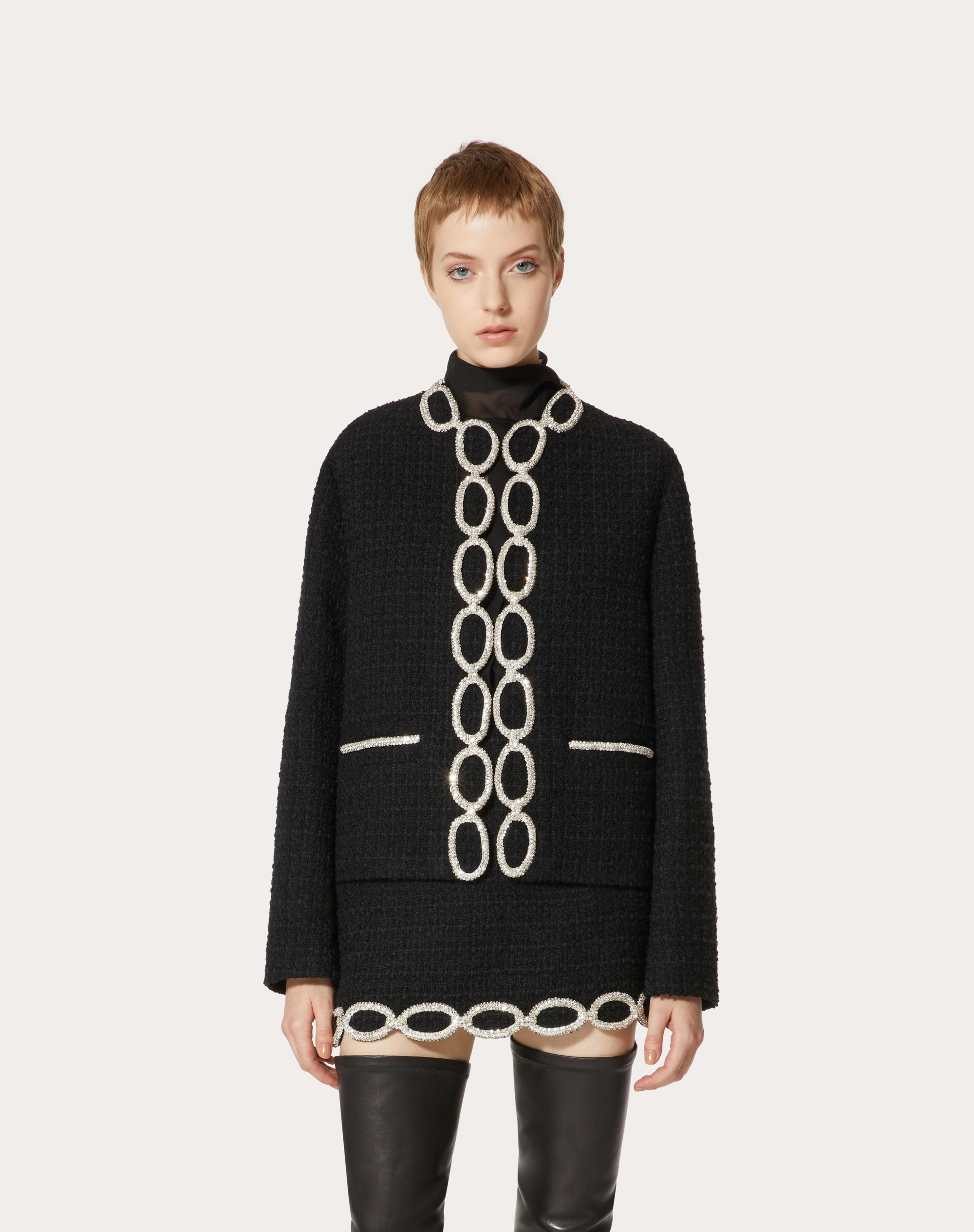 EMBROIDERED WOOL TWEED JACKET - 3