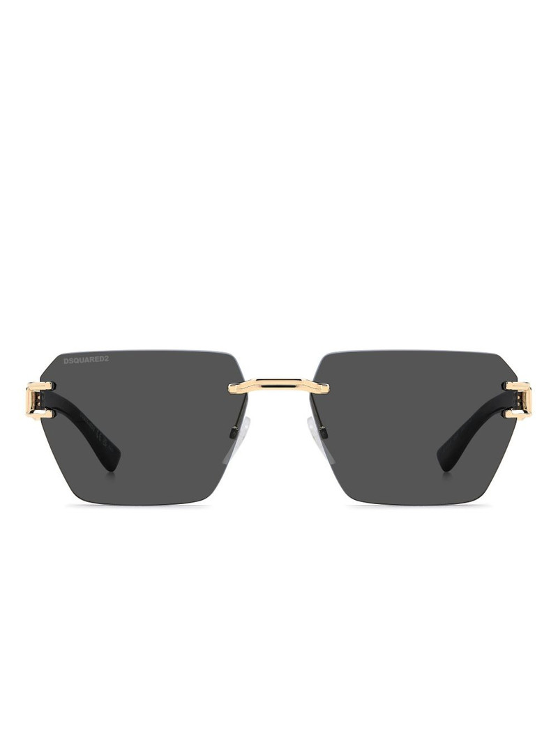 logo-plaque geometric sunglasses 1