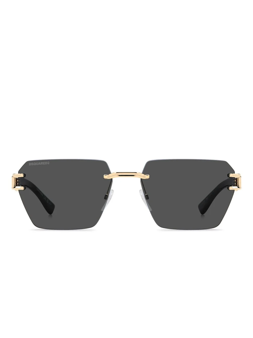 logo-plaque geometric sunglasses - 1